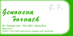 genoveva horvath business card